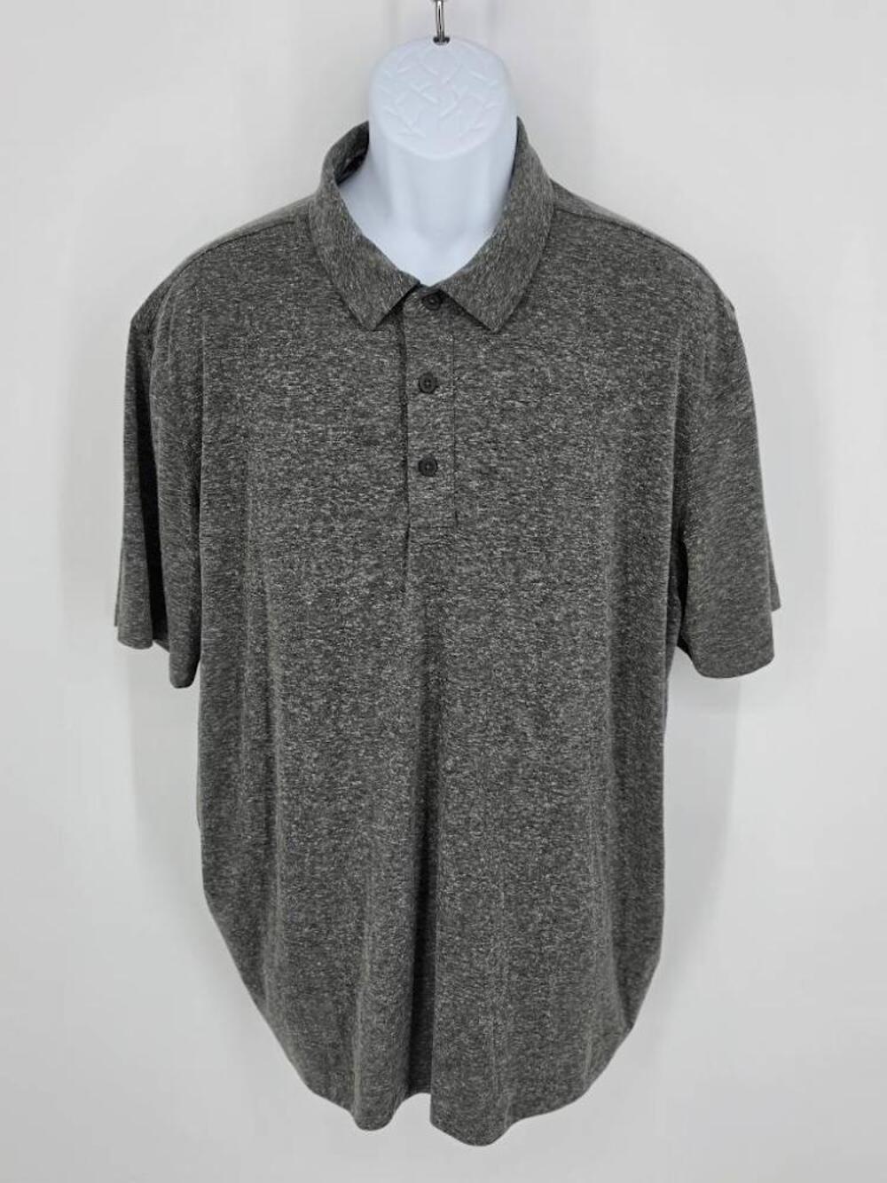 Sitka Gear Mens XL Tech Polo Shirt Short Sleeve Charcoal Gray Camo Trim